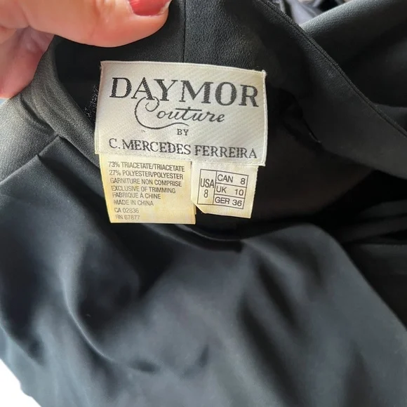 Vintage Daymor Couture Wrap Dress | Beaded Waist Detail | Size 8 - Picture 4 of 8